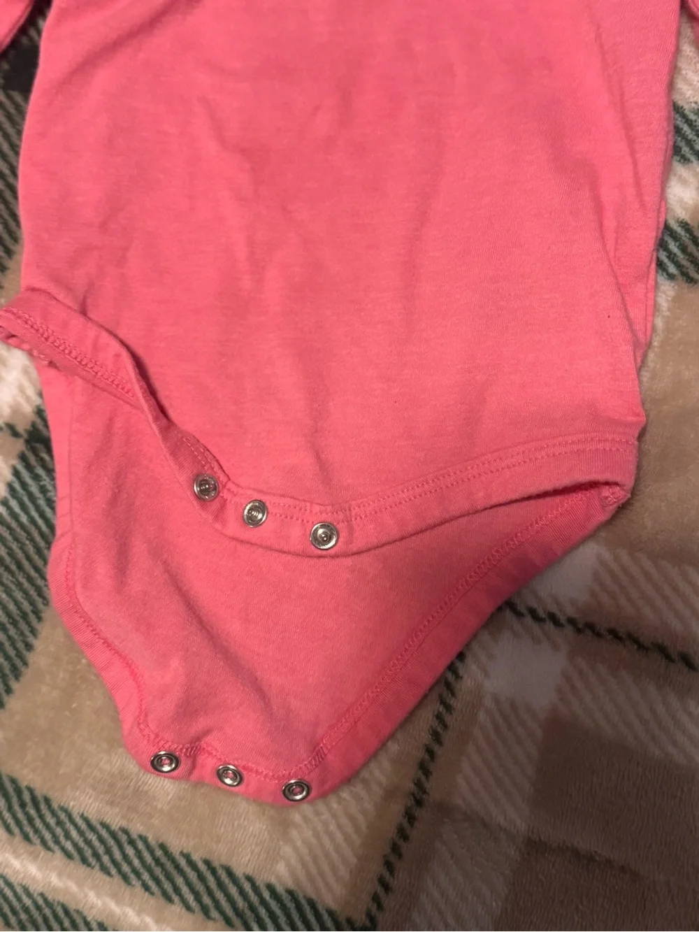 Carhartt Coral Pink Long-Sleeve Baby One-Piece with Horse Graphic
